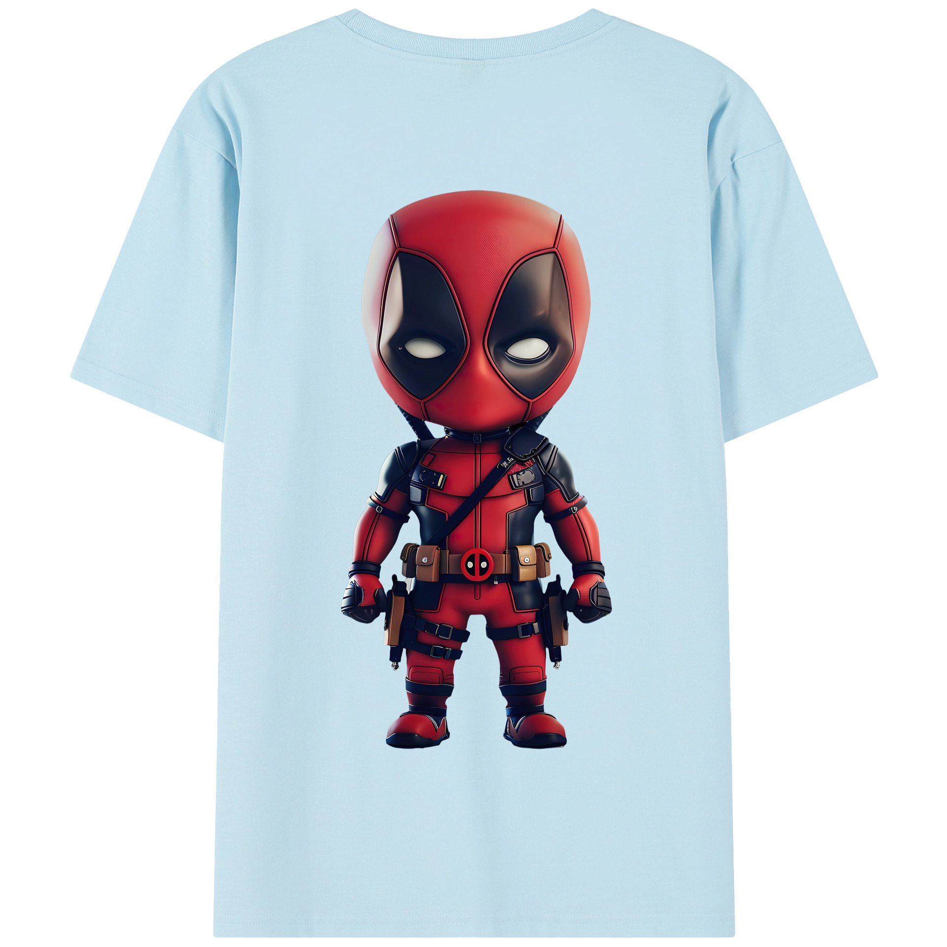 （画像用） Deadpool デッドプール 綿100％半袖Tシャツ（背面プリント）